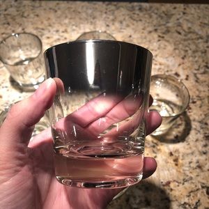 6 Silver Fade Glasses